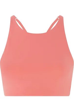 GIRLFRIEND COLLECTIVE Topanga Bra, Cross-Back Coral