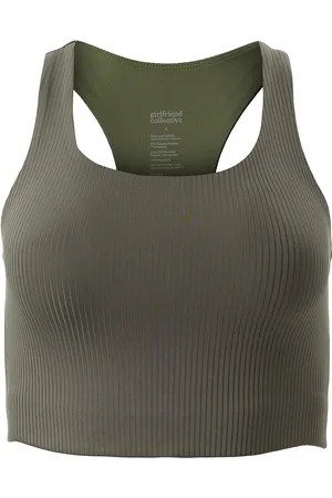 GIRLFRIEND COLLECTIVE Rib Paloma Bra Green