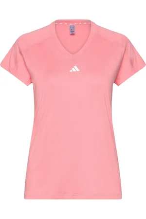 adidas Aeroready Train Essentials Minimal Branding V-Neck T-Shirt Pink