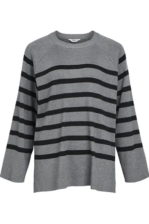 Object Objester Ls Knit Top Noos Grey