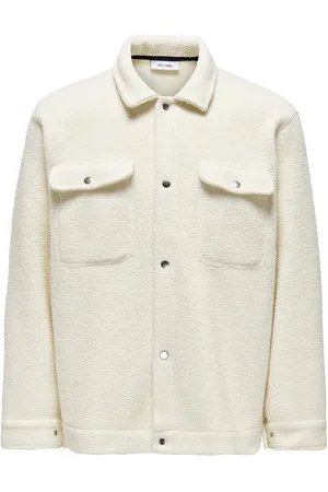Only & Sons Onsemilio Teddy Overshirt Sweat Vd White