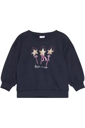NAME IT Nmfvalona Ls Long Boxy Sweat Unb Navy