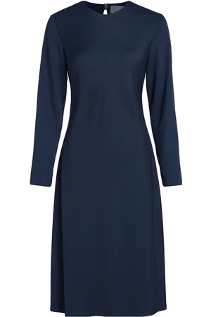 Calvin Klein Recycled Cdc Fit & Flare Dress Navy