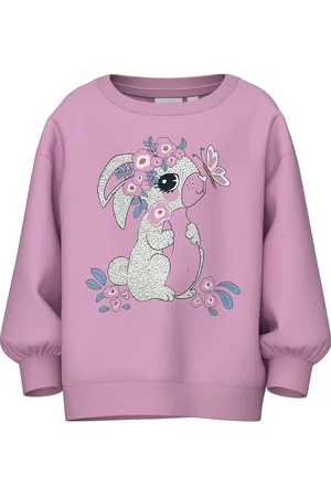 NAME IT Nmfvalona Ls Long Boxy Sweat Unb Pink