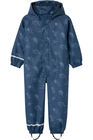 NAME IT Nmmdry10 Rain Suit W Fleece Fo Navy
