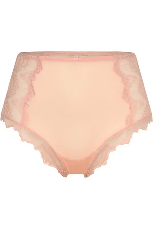 Understatement Lace Mesh Highwaist Briefs Pink