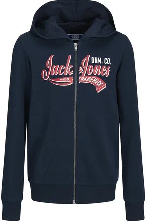JACK & JONES Jjelogo Sweat Zip 2Col Ss24 Noos Jnr Navy Jack & J S