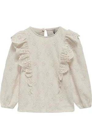 ONLY Kmggrace L/S O-Neck Top Box Jrs Cream