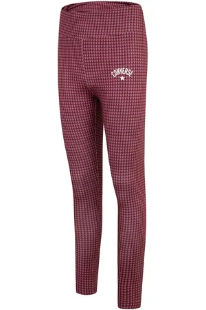 Converse High Rise Printed Leggings Burgundy