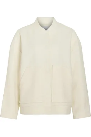 VILA Vicecilie Wool Bomber Jacket White