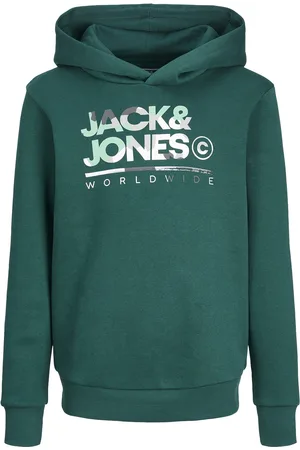 JACK & JONES Jjluke Sweat Hood Mni Green Jack & J S