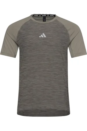 adidas Adidas Gym+ Training 3-Stripes T-Shirt Khaki