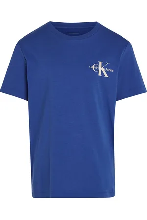 Calvin Klein Chest Monologo Ss T-Shirt Blue