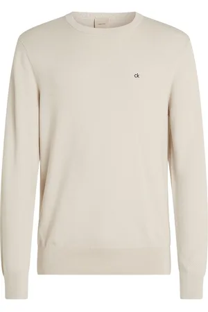 Calvin Klein Micro Pique Structure Sweater Beige