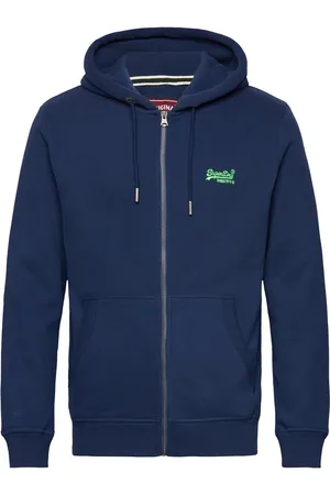 Superdry Essential Logo Zip Hoodie Navy