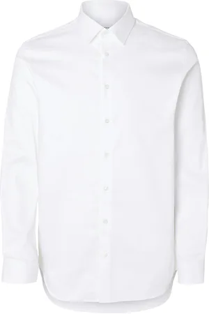 SELECTED Slhslim-Performance Shirt Ls Noos White