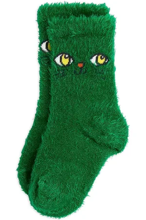 Mini Rodini Cat Face Fluffy Sock