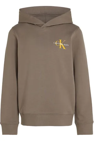 Calvin Klein Small Monogram Hoodie Beige