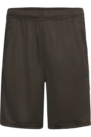 adidas Adidas Train Essentials Pique 3-Stripes Training Shorts Brown