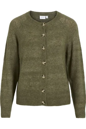 VILA Vijulaja O-Neck L/S Knit Cardigan Khaki