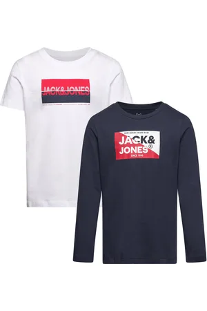 JACK & JONES Jjnolan Tee Ss Ls Crew Neck 2Pk Mp Jnr Patterned Jack & J S