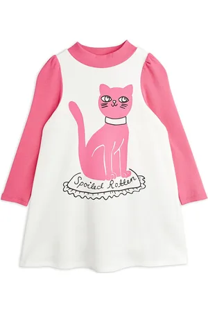 Mini Rodini Cat Sp Ls Dress Pink