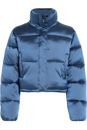Calvin Klein Shiny Cropped Puffer Blue