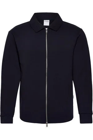 SELECTED Slhemanuel Soft Full Zip Sweat Noos Navy