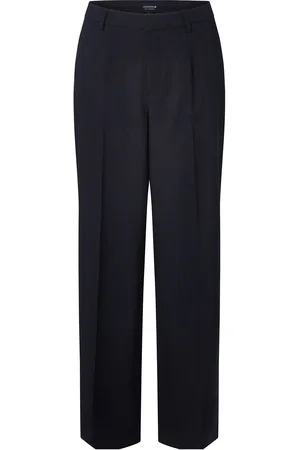 Lexington Kennedy Pinstripe Tailored Wide Pants Navy