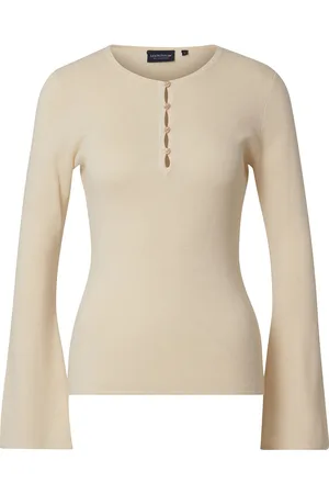 Lexington Ellinor Merino Wool Blend Knitted Sweater Cream