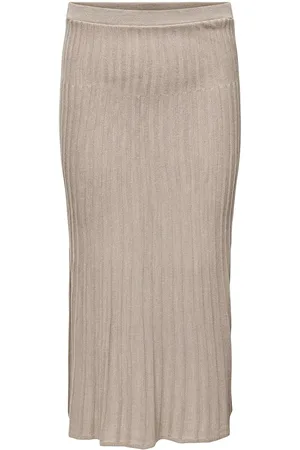 ONLY Cartess Midi Skirt Knt Beige