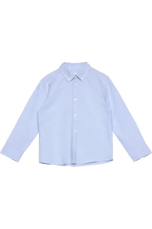 MANGO Oxford Cotton Shirt Blue