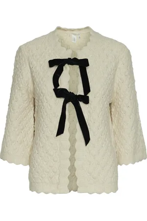 Y.A.S Egsa 3/4 Knit Cardigan S. Cream