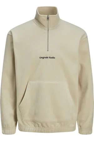 JACK & JONES Jorvesterbro Fleece Quarter Zip Noos Beige Jack & J S