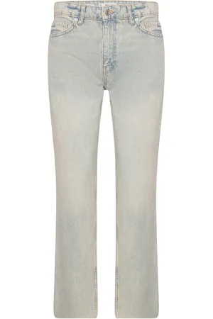 MANGO Blanca Straight-Fit Cropped Jeans Blue