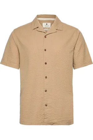 Anerkjendt Akleo S/S Seersucker Shirt Beige