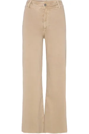 MANGO Catherin Culotte High-Rise Jeans Beige