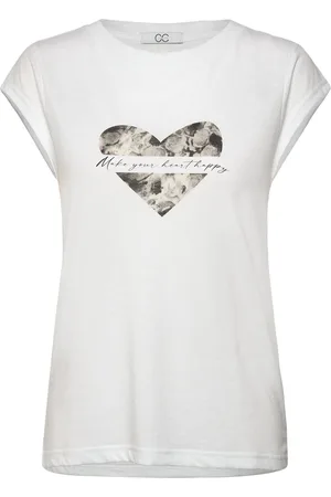 Coster Copenhagen Cc Heart Happy T-Shirt White