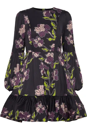 By Malina Jasmine Ruffled Mini Dress Black