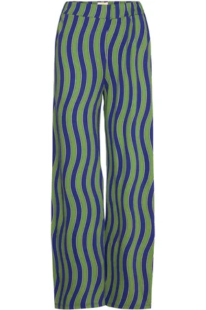 Bobo Choses Multicolour Waves Printed Pants Green