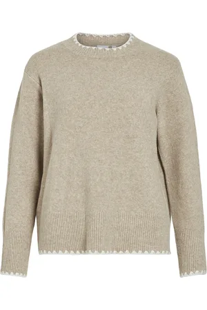 VILA Vihefna Stitch Detail Knit Top/R Beige