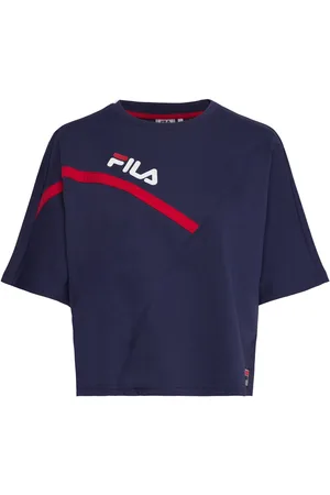 Fila Zug Cropped Wide Tee Blue