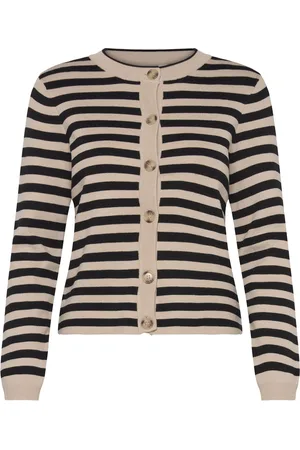 Object Objester Sli L/S Knit Cardigan Noos Beige
