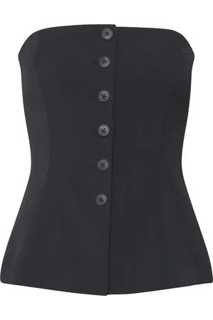 French Connection Harrie Suiting Strapless Top Black