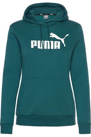 PUMA Ess Logo Hoodie Fl Green