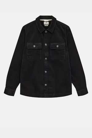 Anerkjendt Akoscar Cord Overshirt Black