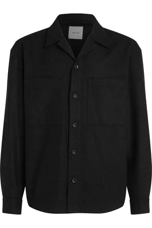 Calvin Klein Wool Blend Overshirt Black