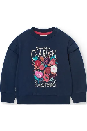 Boboli Fleece Sweatshirt For Baby Girl -Bci Blue