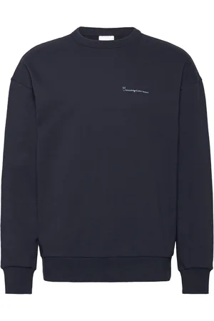 Knowledge Cotton Apparal Loose Fit Sweat Owl Chill Camp Prin Navy
