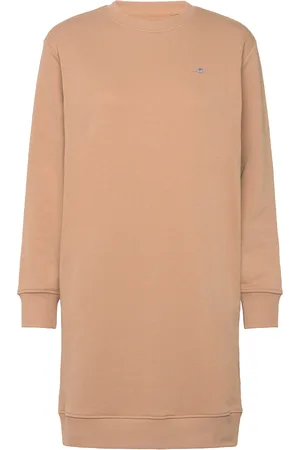 GANT Shield C-Neck Sweat Dress Beige